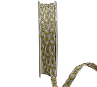 7mm DECORATIVE BRAID-Natural-Green