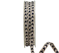7mm DECORATIVE BRAID-Natural-Navy