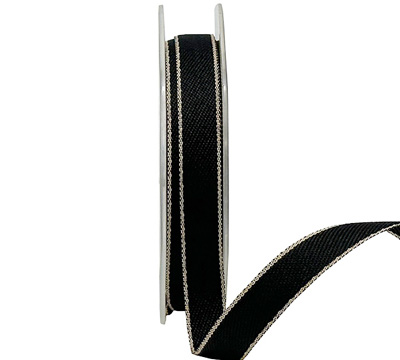 10mm CONTRASTING WEAVE-Black-Stone