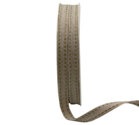 10mm DOUBLE STITCHED LINEN-Green