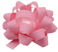 10mm SATIN TEAR BOW(6.5)-Pale Pink