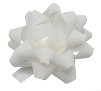 10mm SATIN TEAR BOW(6.5)-White
