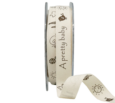 15mm COTTON TAPE PRETTY BABY-Natural Tape