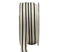 15mm SUMMER CANVAS STRIPE-Black