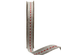 16mm MIDDLE STITCH WEAVE-Natural-Red