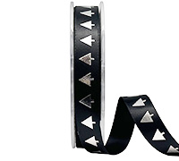 16mm SATIN TINY TREES-Black-Silver