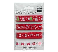 16mm XMAS SATIN COLLECTION-Red-White