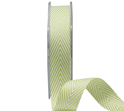 19mm WOVEN V STRIPE-Lime-White