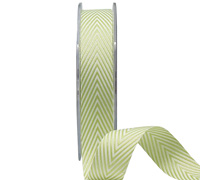 19mm WOVEN V STRIPE-Lime-White