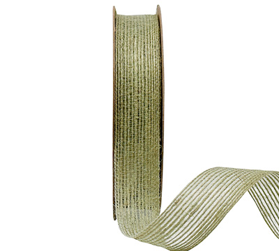 25mm JUTE RIBBON-Light Avocado