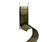 25mm RIBBED METALLIC-Black-Gold