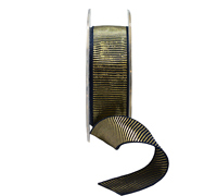 25mm RIBBED METALLIC-Navy-Gold