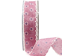 25mm SCALLOPED EDGE DAISY-Pink