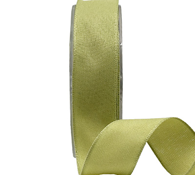 25mm WIRE-EDGED LINEN LOOK-Citrus