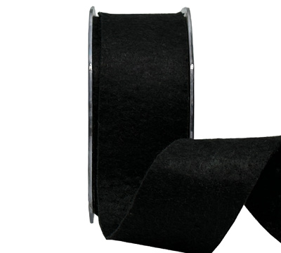 38mm CUT-EDGED FELT RIBBON-Black