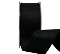 38mm CUT-EDGED FELT RIBBON-Black