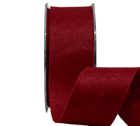 38mm CUT-EDGED FELT RIBBON-Deep Red
