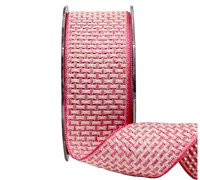 38mm COLOUR WEAVE-Pink-Taupe