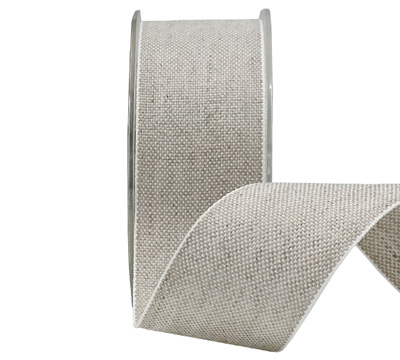 38mm LINEN WEAVE-Natural-White