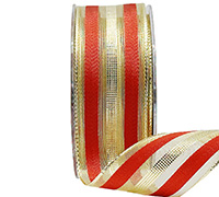 38mm W/E METALLIC BANDS-Gold/Red