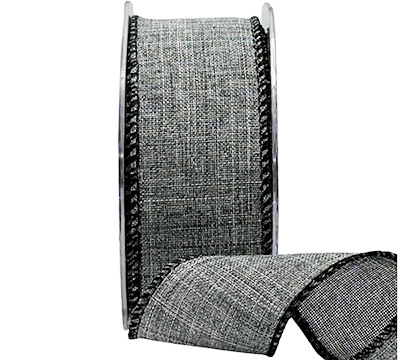 38mm WIRE-EDGED PLAIN WEAVE-Shades Of Grey
