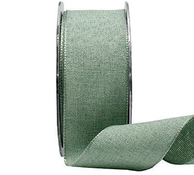 38mm WIRE-EDGED PLAIN WEAVE-Sage