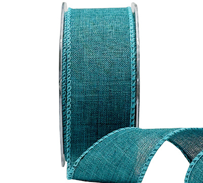 38mm WIRE-EDGED PLAIN WEAVE-Teal