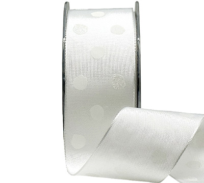 38mm WIRE-EDGED with WHITE SPOTS-White