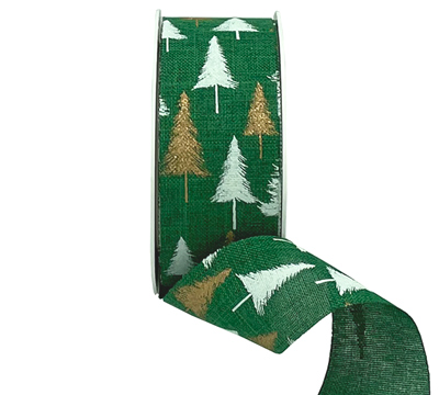 38mm XMAS FORREST-Green-Gold-White