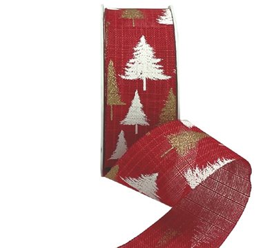 38mm XMAS FORREST-Red-Gold-White