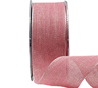 40mm WIRE-EDGED NATURAL WEAVE-Rich Pink