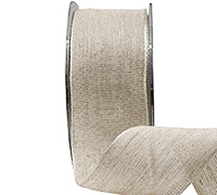 40mm WIRE-EDGED NATURAL WEAVE-Stone