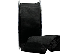 40mm WIRED PLAIN TAFFETA-Black