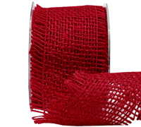 50mm CUT-EDGED JUTE WEBBING-Red