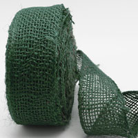 55mm WIRE-EDGED JUTE WEBBING-Dark Green