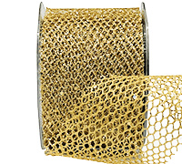 63mm  GLITTER MESH-Metallic Gold