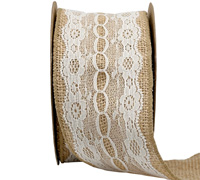 75mm JUTE with VINTAGE LACE-Natural-White