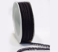 7mm PICOT EDGE TRIM-Black