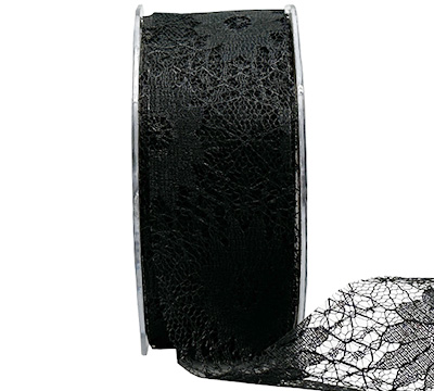 38mm CUT-EDGED LACE-Black
