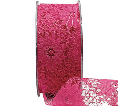 38mm CUT-EDGED LACE-Hot Pink