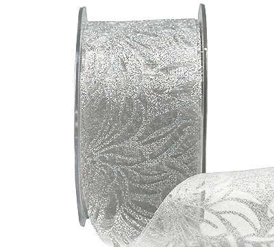 50mm CUT-EDGED BLOOM with GLITTER-Silver