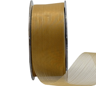 38mm CUT-EDGED ORGANZA with THREAD-Gold