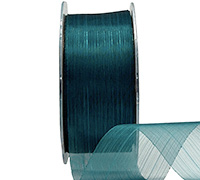 38mm CUT-EDGED ORGANZA with THREAD-Peacock