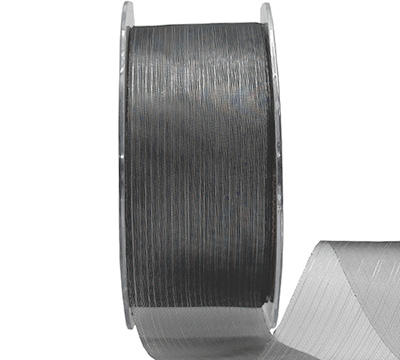 38mm CUT-EDGED ORGANZA with THREAD-Silver