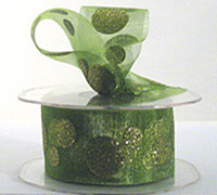 38mm CUT-EDGED GLITTER PARTY DOTS-Green