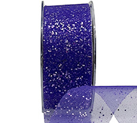 38mm CUT-EDGED ORGANZA GLITTER SPEC-Purple