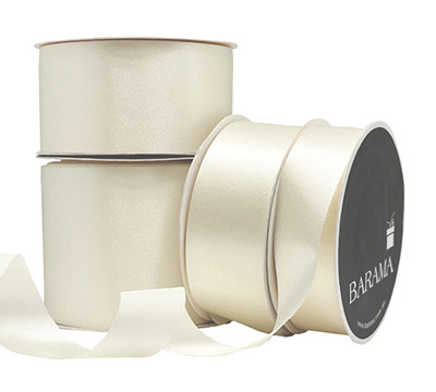 CUT-EDGED SINGLE SIDED SATIN-Cream