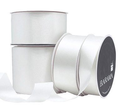 CUT-EDGED SINGLE SIDED SATIN-White