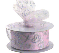 38mm CUT-EDGED GLITTER HEART-Pink