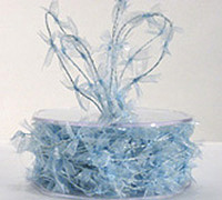 22mm CORD ORGANZA BOW-Pale Blue